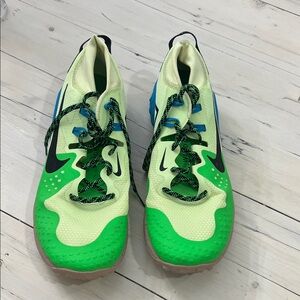 Green and White Athletic Shoes